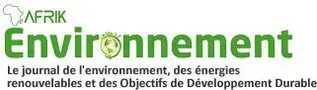Afrik Environnement is spelled in green letters. There is a tiny globe logo as well.